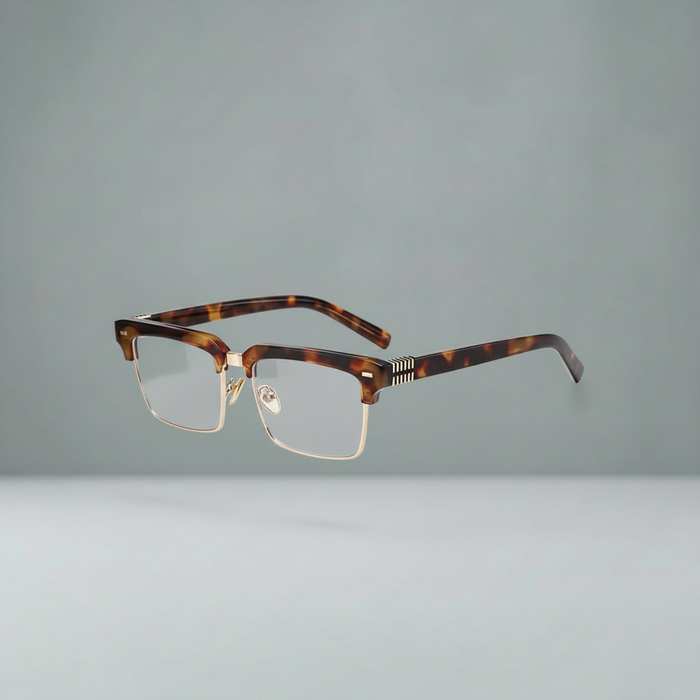 Computer Glasses for Men | SquarEdge Half-Frame | 90%+