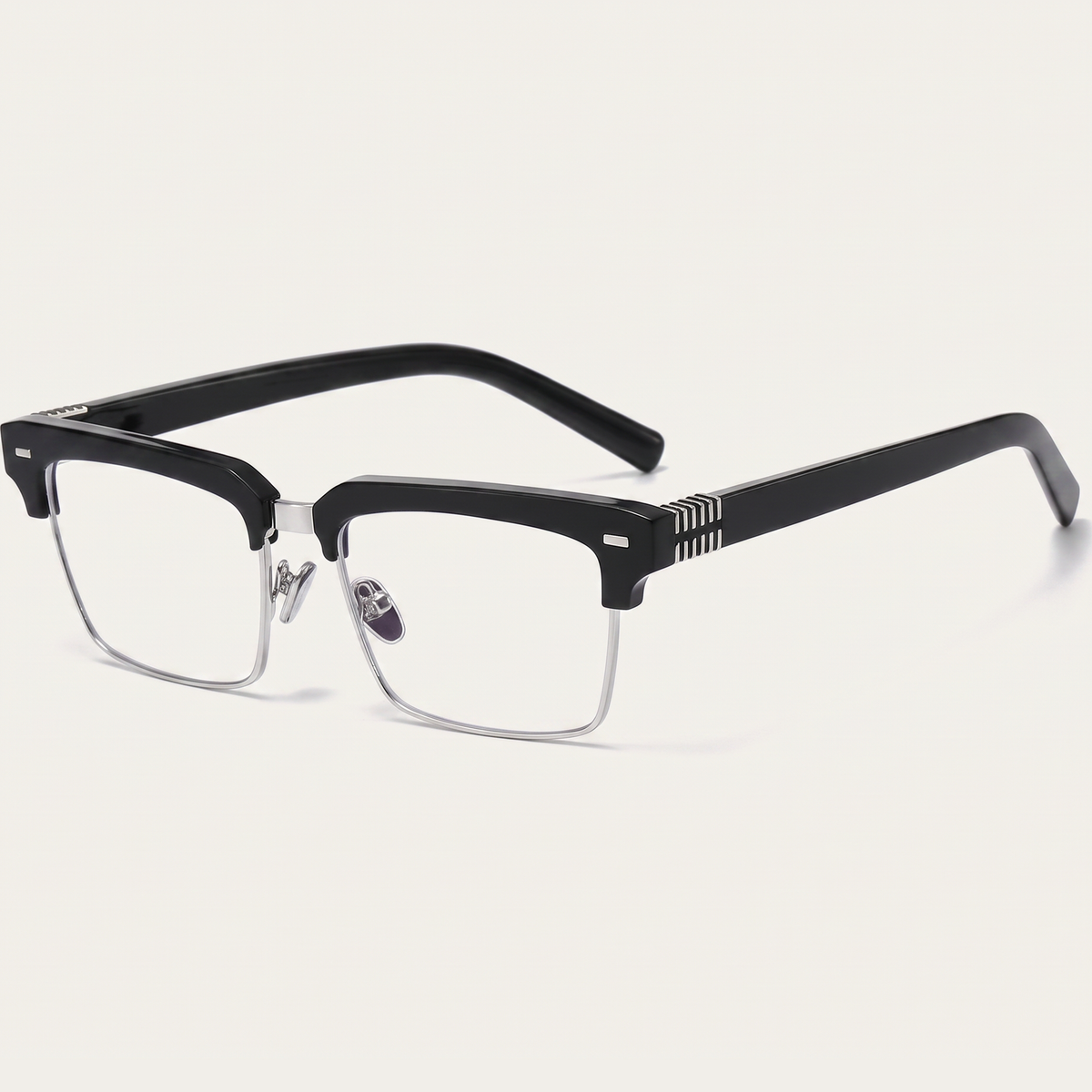 Men's Blue Light Glasses | SquarEdge Half-Frame | 90%+
