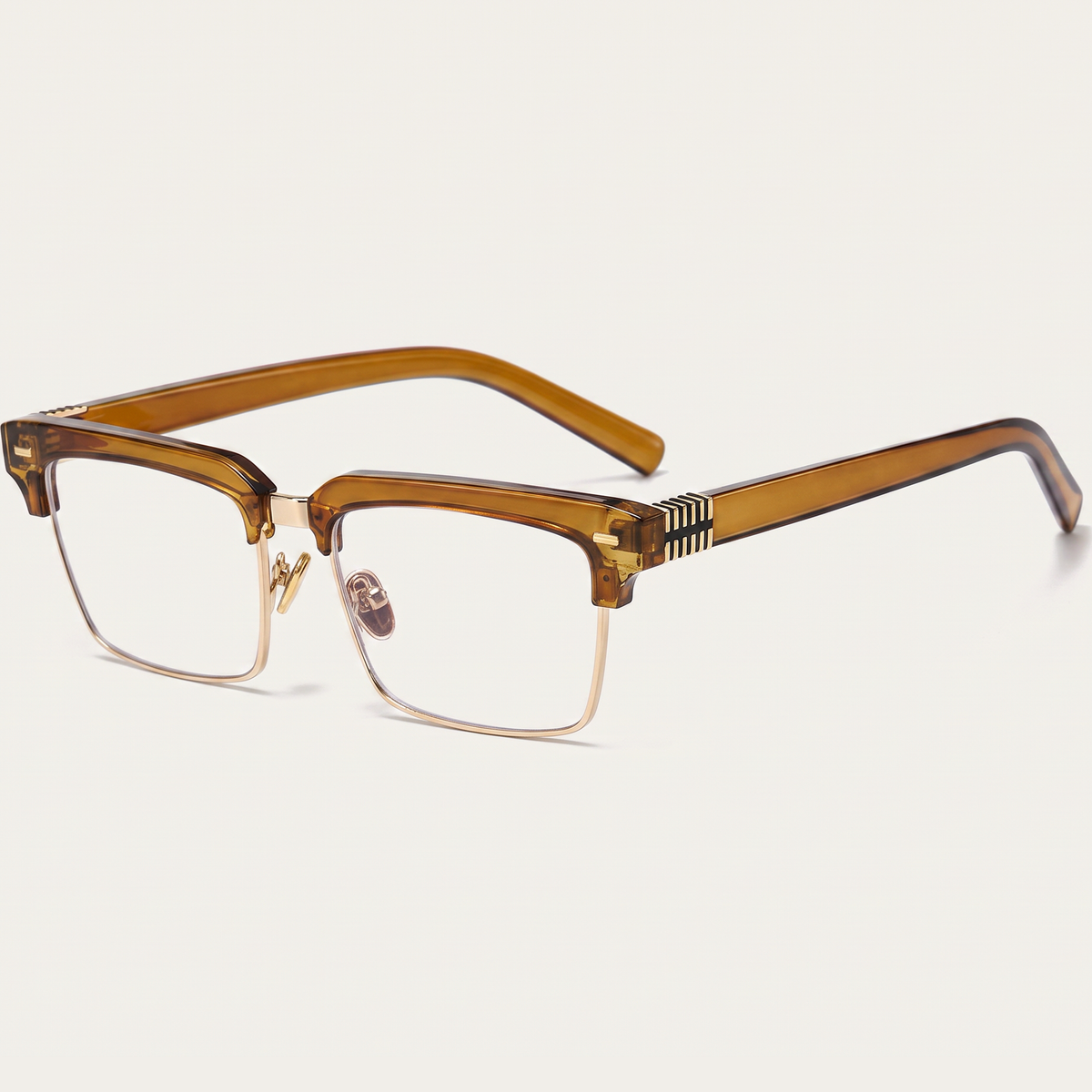 Men's Blue Light Glasses | SquarEdge Half-Frame | 90%+