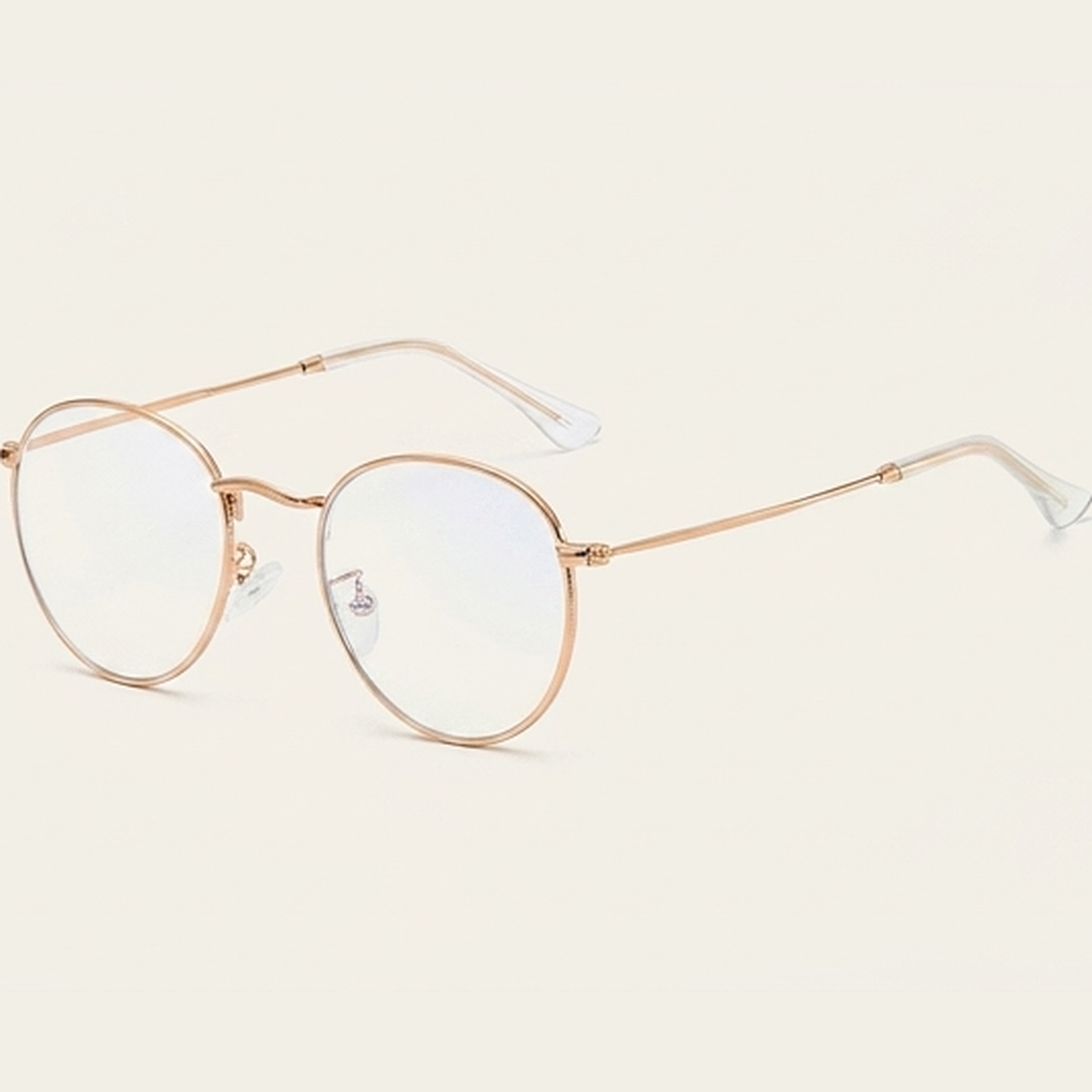 Round Blue Light Glasses | ClearRound Steel | 90%+