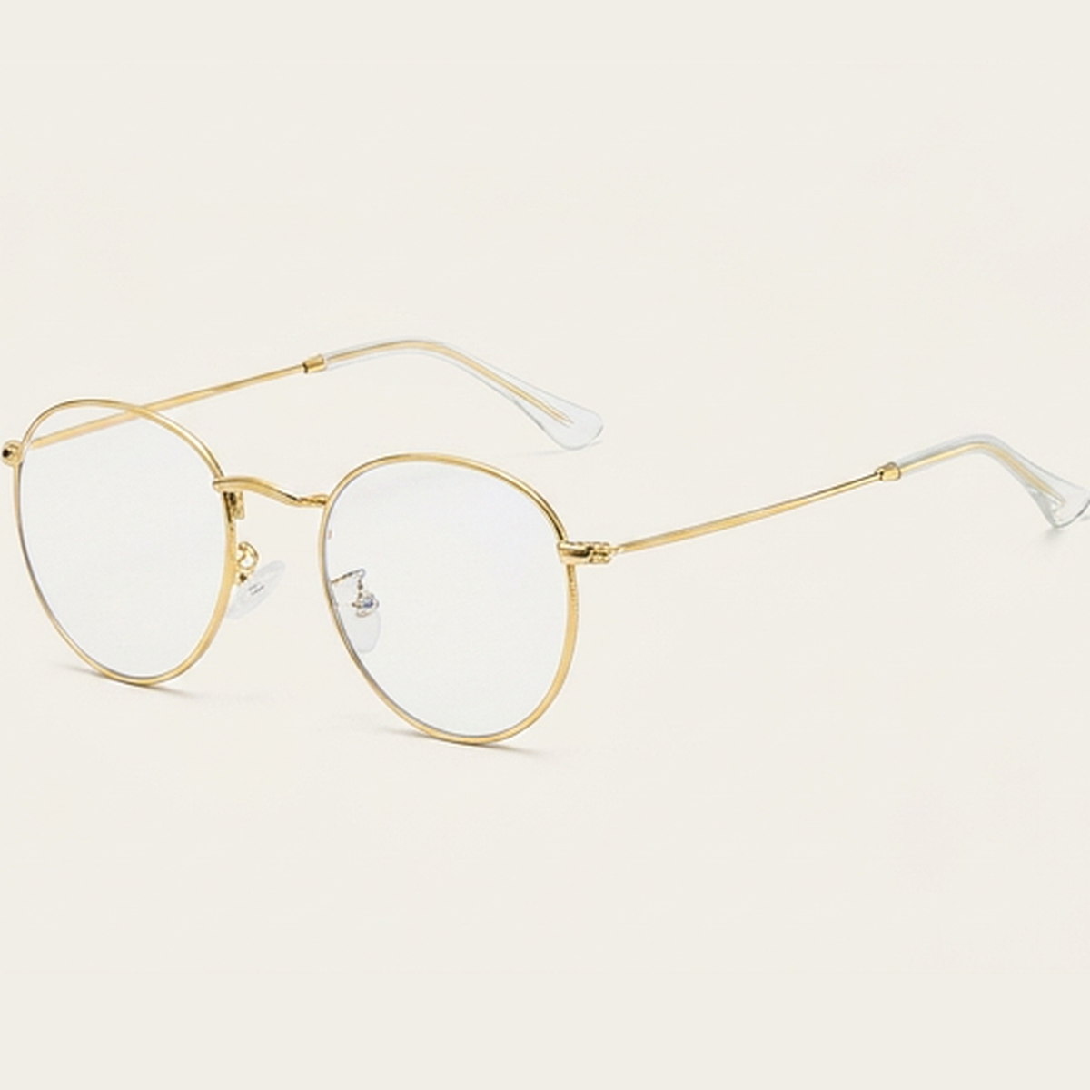 Round Blue Light Glasses | ClearRound Steel | 90%+