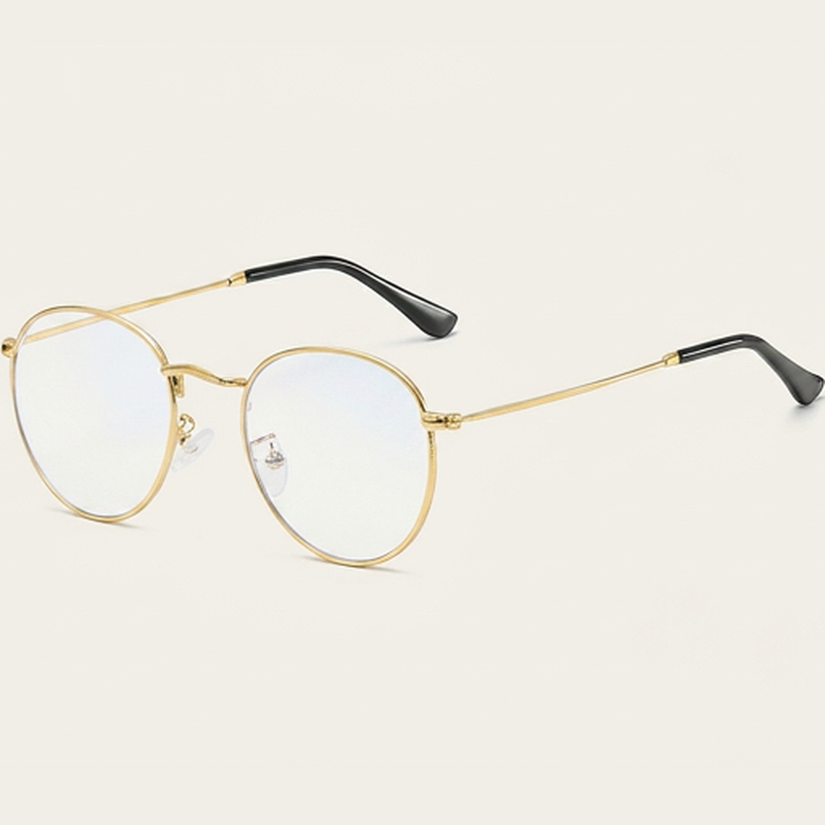 Round Blue Light Glasses | ClearRound Steel | 90%+