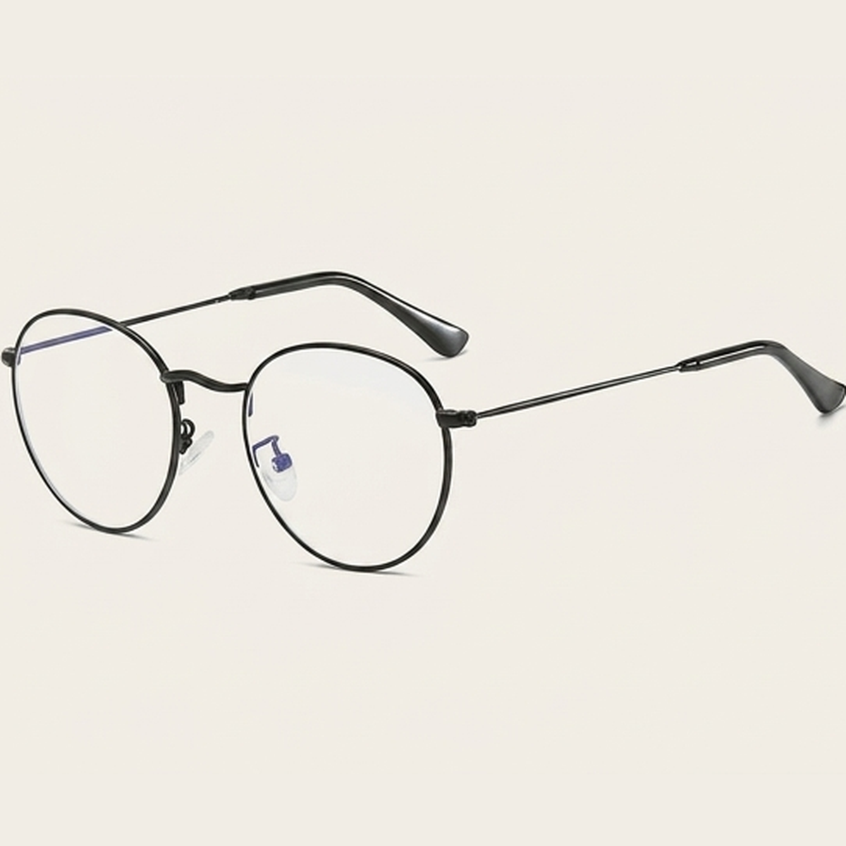 Round Blue Light Glasses | ClearRound Steel | 90%+