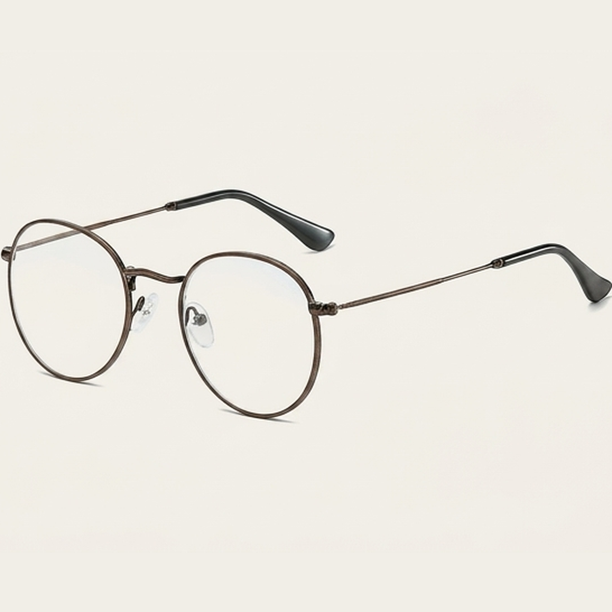 Round Blue Light Glasses | ClearRound Steel | 90%+