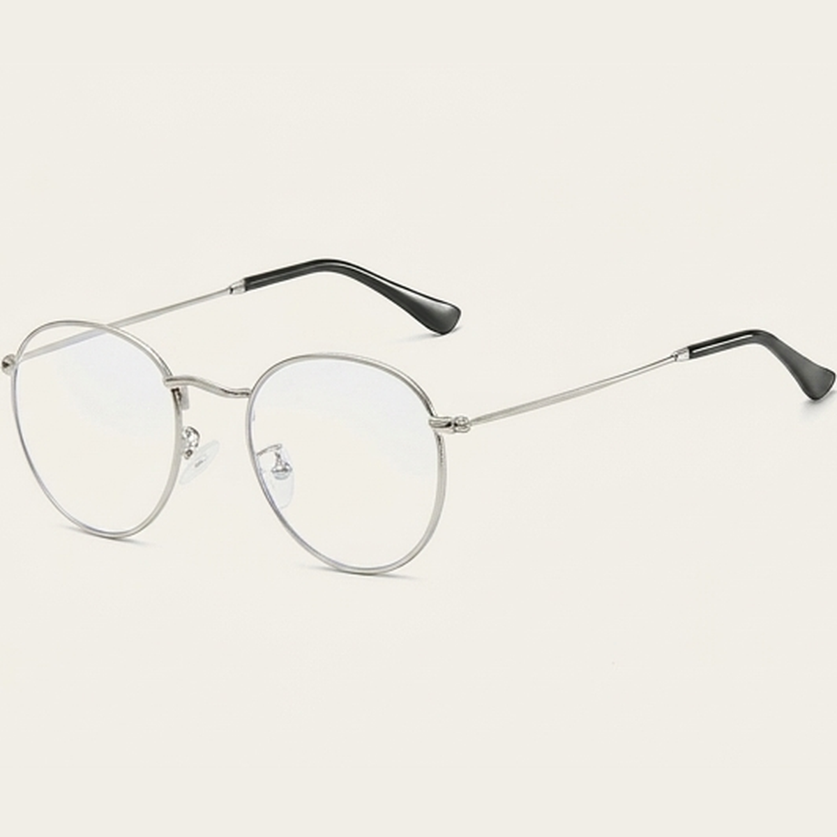Round Blue Light Glasses | ClearRound Steel | 90%+