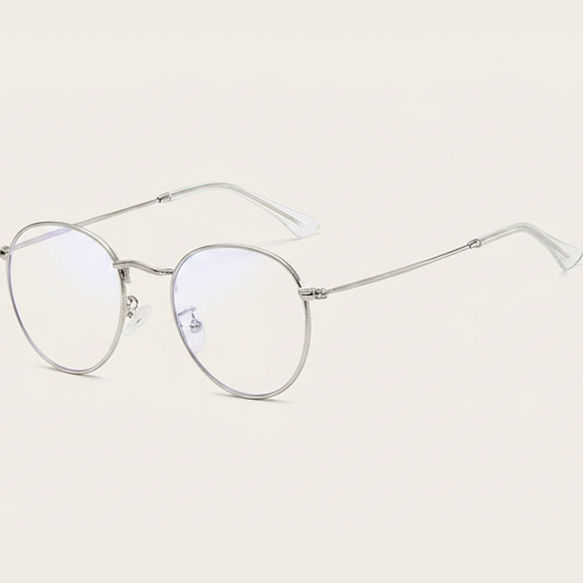 Round Blue Light Glasses | ClearRound Steel | 90%+