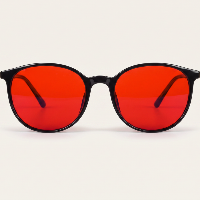 Red Glasses for Sleep | LunaEdge Cat Eye | 100%