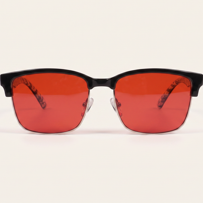 Red Glasses for Sleep | SteelVision Steel | 100%