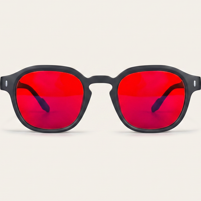 Red Lens Blue Light Glasses for Sleep | AceFrame Acetate | 100%