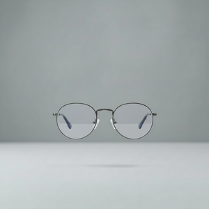 Round Blue Light Glasses | ClearRound Steel 14.3g | 90%+