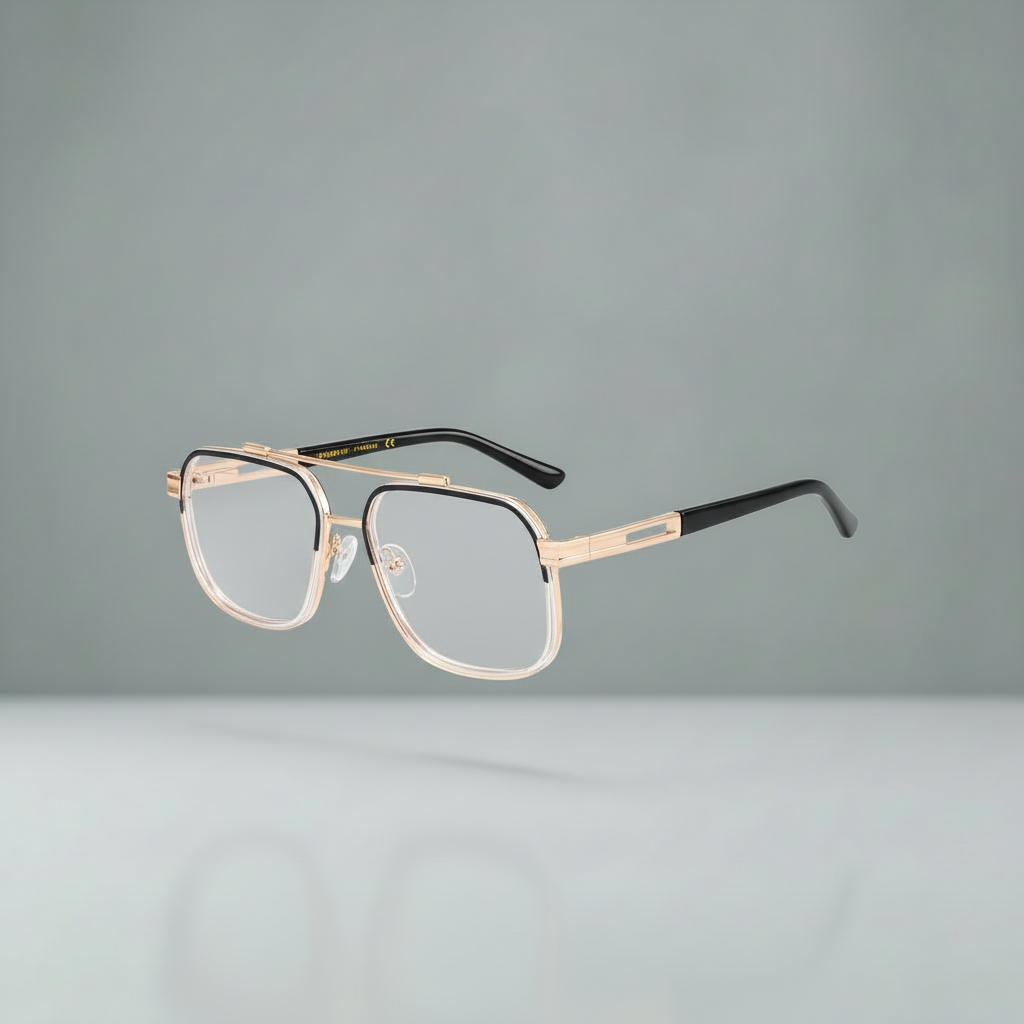 Blue Light Glasses for Men | AlloyEdge Dual-Bridge | 90%+