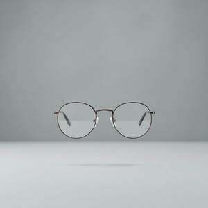 Round Blue Light Glasses | ClearRound Steel 14.3g | 90%+