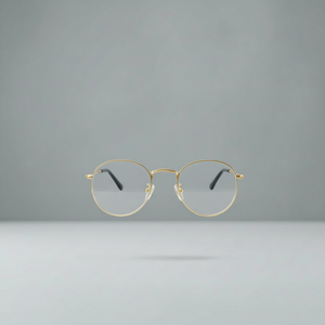 Round Blue Light Glasses | ClearRound Steel 14.3g | 90%+